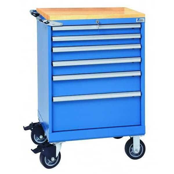 Mobile Service Bench, 165 lb., Bright Blue