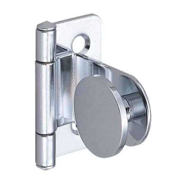 Glass Door Hinge, Steel, Weld-On Mounting, 5/8 in Leaf W x 1 11/32 in Leaf H, Chrome