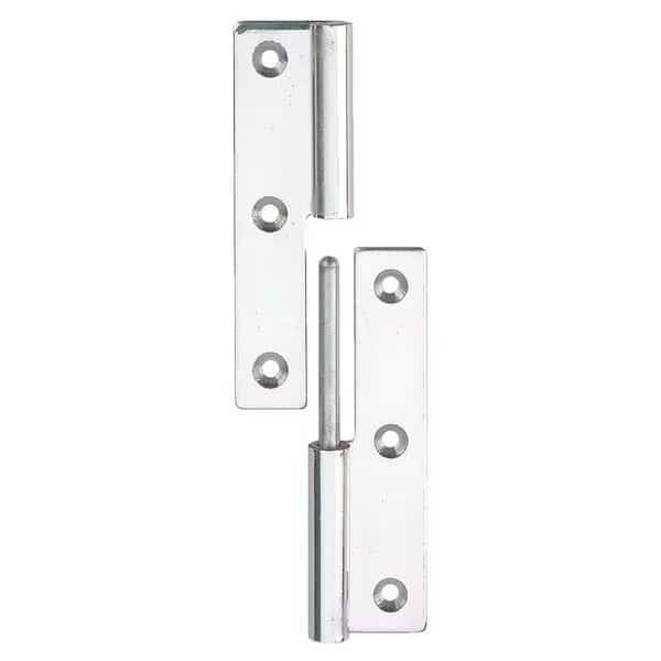 Lift-Off Hinge, 304 Stainless steel, Full Surface Mounting, 1 23/64 in Leaf W x 2 33/64 in Leaf H