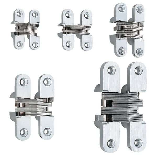 1/2" W x 1-25/32" H Satin Chrome Concealed Hinge, LAMP, Mfr# R-45