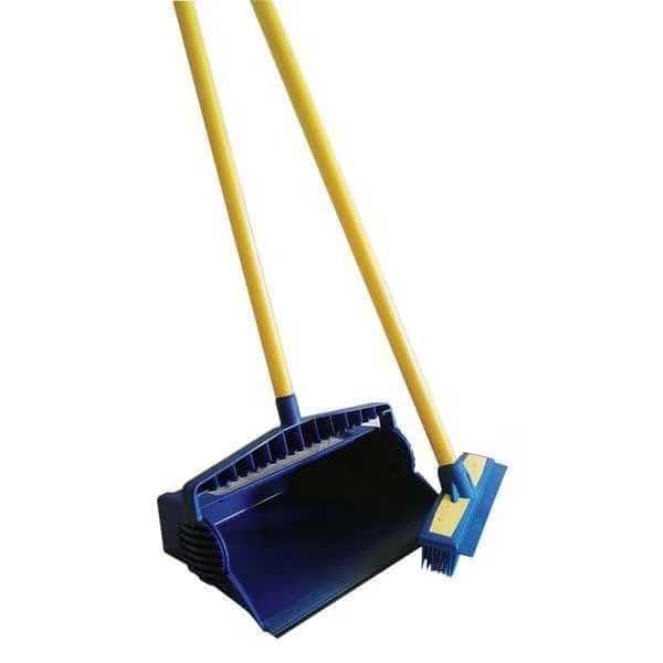 9 in Sweep Face Lobby Broom, Blue, 37" L Handle
