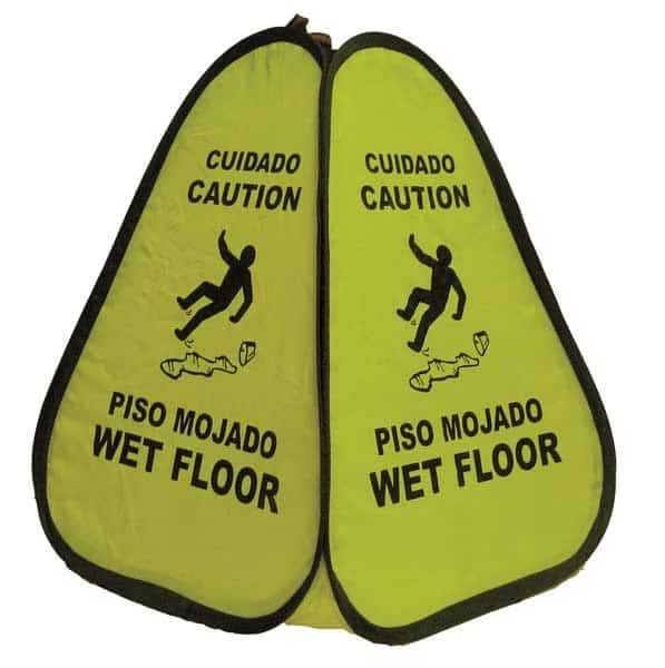 Safety Cone, 16 in Height, 12 1/2 in Width, Cloth, Square, English, Spanish, NOVUS PRODUCTS, Mfr# PC16WF