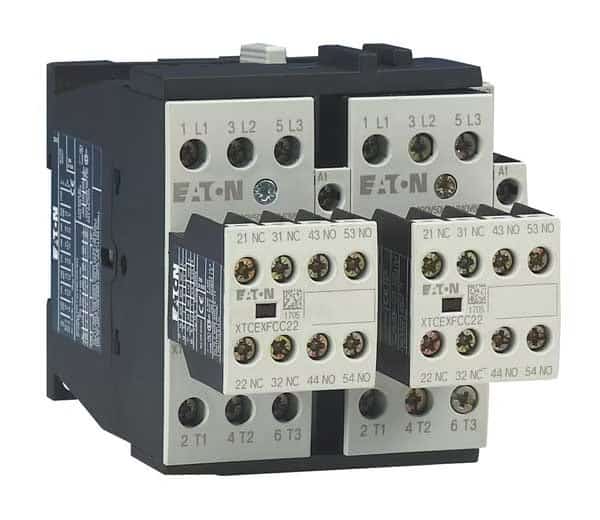 IEC Magnetic Contactor, 3 Poles, 480 V AC, 18 A, Reversing: Yes, EATON, Mfr# XTCR018C21C