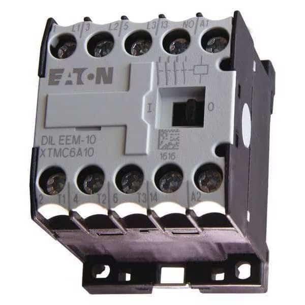 IEC Mini Magnetic Contactor, 3 Poles, 240 V AC, 6 A, Reversing: No, EATON, Mfr# XTMC6A10B