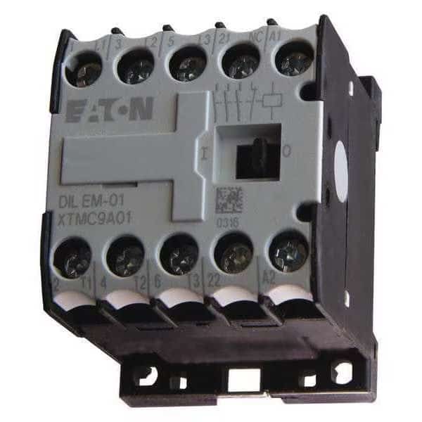 IEC Mini Magnetic Contactor, 3 Poles, 24 V DC, 9 A, Reversing: No, EATON, Mfr# XTMC9A01TD