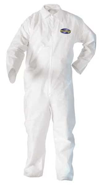 Disposable Coveralls, XL, SMMMS, Zipper, Open Cuff, Open Ankle, Serged Seam, 24 PK