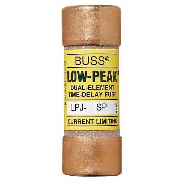 UL Class Fuse, J Class, LPJ Series, Time-Delay, 2.80A, 600V AC, Non-Indicating, Eaton Bussmann, Mfr#: LPJ-2-8/10SP