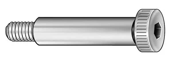 Shoulder Screw, 5/8"-11 Thr Sz, 7/8 in Thr Lg, 4-3/4 in Shoulder Lg, Alloy Steel, 10 PK