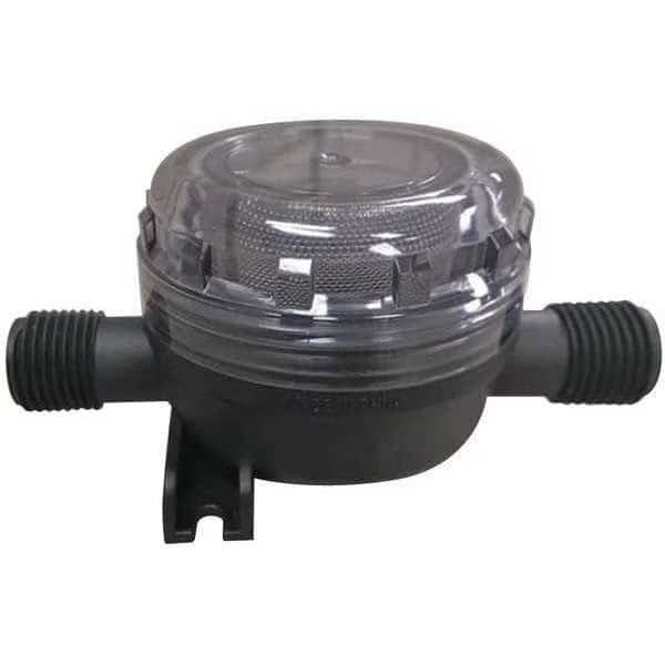 Strainer, In Line, 1/2", Black