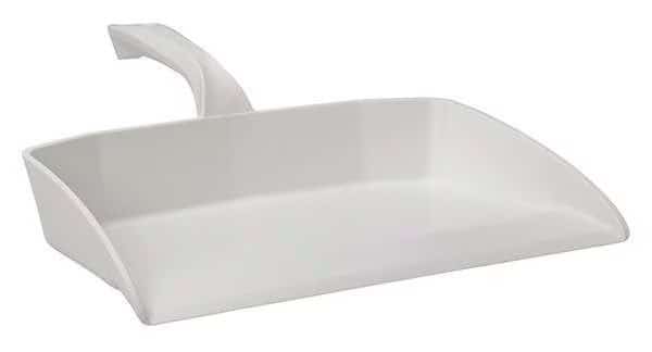 Hand Held Dust Pan, White, Polypropylene