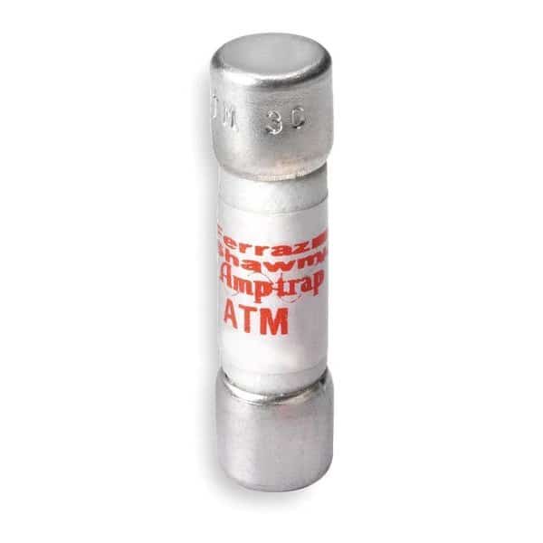 Midget Fuse, ATM Series, Fast-Acting, 12A, 600V AC, Non-Indicating, 100kA at 600V AC/DC, Mersen, Mfr#: ATM12