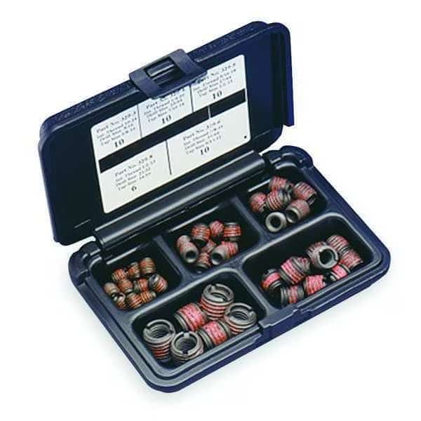Thread Repair Kit, Self Locking Thread Inserts, Stainless Steel, 18-8 Stainless Steel, 36 Inserts