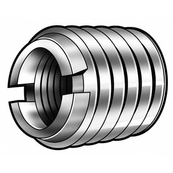 Heavy Wall Self Locking Thread Insert, #10-32 Int Thrd Sz, Carbon Steel, 5 PK