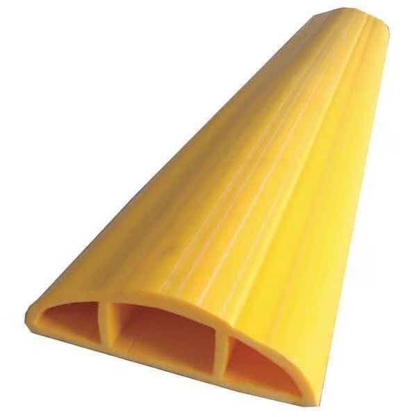 Cable Protector, 1-5/8 in H, 5 ft L, 5-1/4 in W, 1 Channel, PVC, Yellow