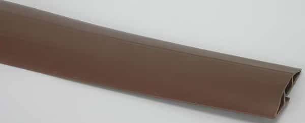 Cable Protector, 3/4 in H, 5 ft L, 3 in W, 1 Channel, PVC, Brown