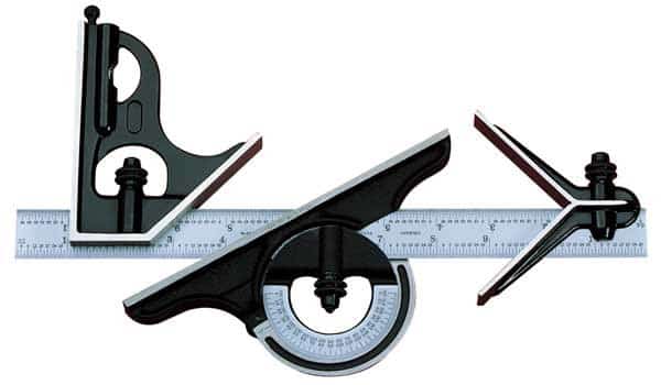 Combination Square Set, 12 In, 4 Pc