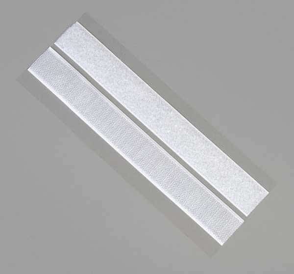 Reclosable Fastener, Rubber Adhesive, 15 ft, 3/4 in Wd, White