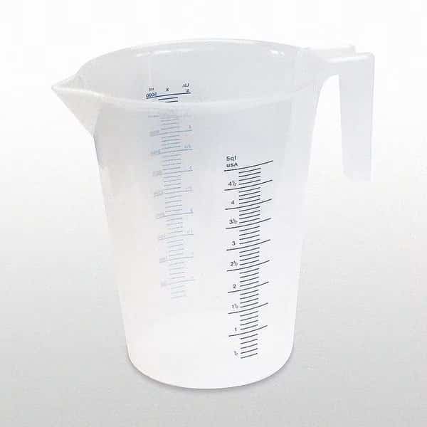 Measuring Container, Fixed Spout, 5 Quart