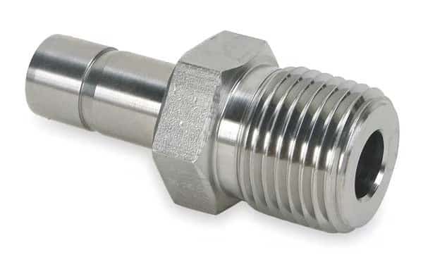 1/2" x 3/8" A-LOK x MNPT SS Tube End Male Adapter