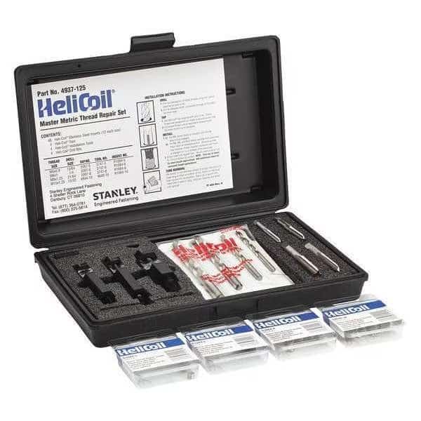 Free-Running Helical Insert Repair Kit, Helical Inserts, M10-1.25, M5-0.8, M6-1, M8-1.25, Plain
