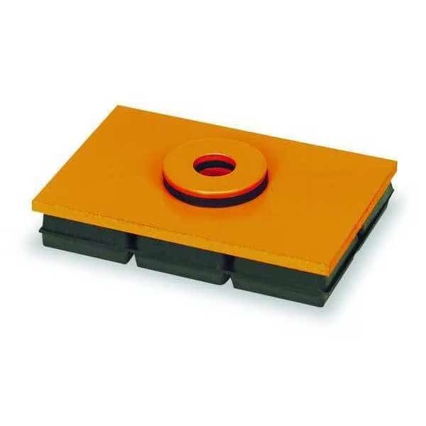 Vibration Iso Pad, 10x10x3/4 In, w/Hole