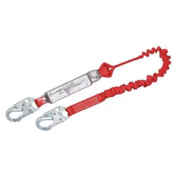 Adjustable Shock Absorbing Lanyard, 310 lb. Weight Capacity, Red, 3M PROTECTA, Mfr# 1341101