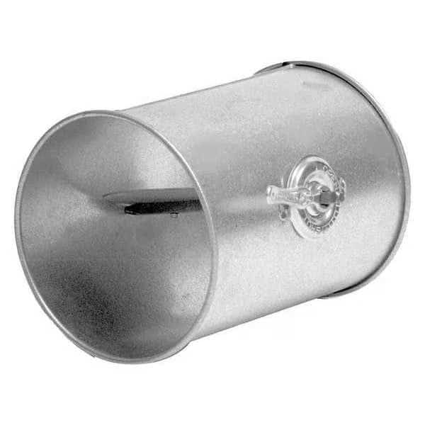 Round Butterfly Dampers, 6 in Duct Dia, Galvanized Steel, 22 ga GA, 6" W, 8" L, 6" H