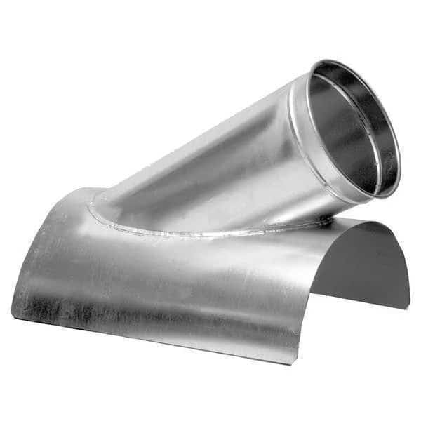 Round 14"dia 2"L 30 Degrees  GSteel In-Cut Branch, 14 in x 8 in Duct Dia, Galvanized Steel, 2" L