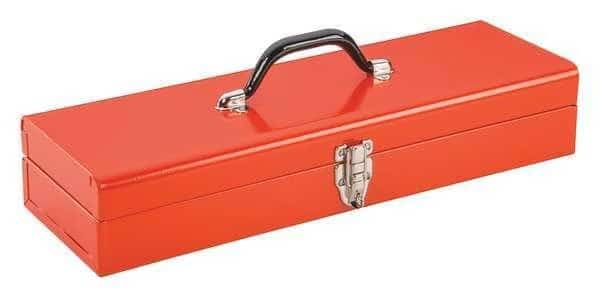 Socket Set Box, Steel, Red, 19 in W x 7-3/4 in D x 1-5/8 in H