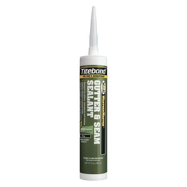 Gutter and Seam Sealant, 10 oz, Cartridge, Gray, Polymer Base