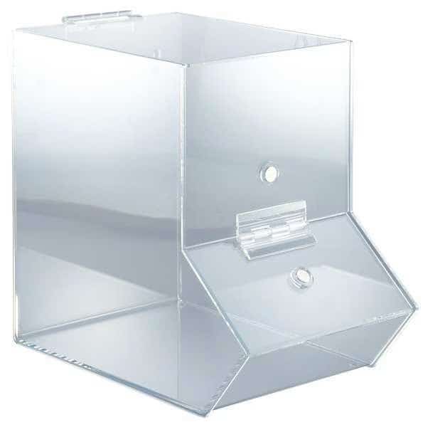 Nesting Container, Acrylic, Clear, 3 in; 5 in H, 4 in; 5 in W, 6-1/2 in; 9-1/4 in L