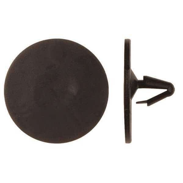 Push-In Rivet, Dome Head, 6.3 mm Dia., 12.5 mm L, Nylon Body, 50 PK