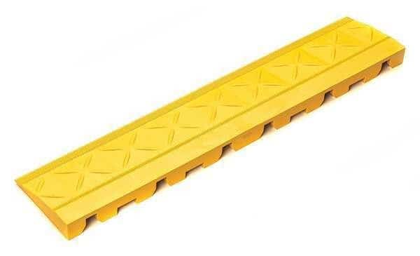 Ramp Edge, PVC, 4 in W x 18 in L, 1 in Thick, 10 PK
