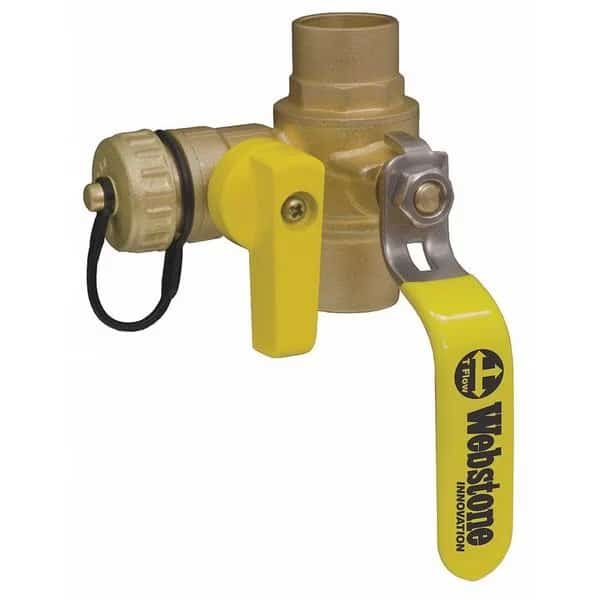 3/4" Sweat x Hose Cap Brass Ball Valve with Drain 3-Way