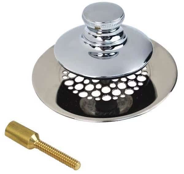 Bathtub Stopper and Drain, Push Pull, Grid