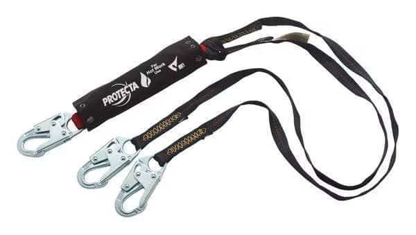 Shock Absorbing Lanyard, 6 ft., Black