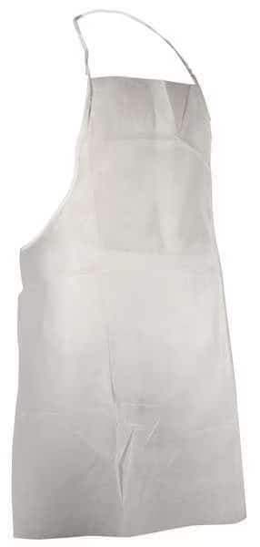 Bib Apron, PP, 36x28, White, PK100
