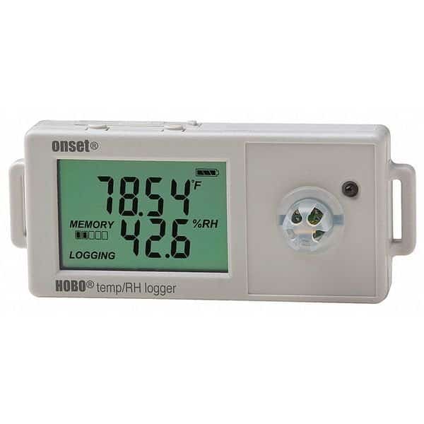 Data Logger, External RH Sensor, 0.9 in. H
