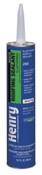 Roofing Sealant, 10.1 oz, Cartridge, White