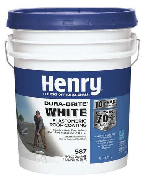 Elastomeric Roof Coating, 4.75 gal, Pail, White