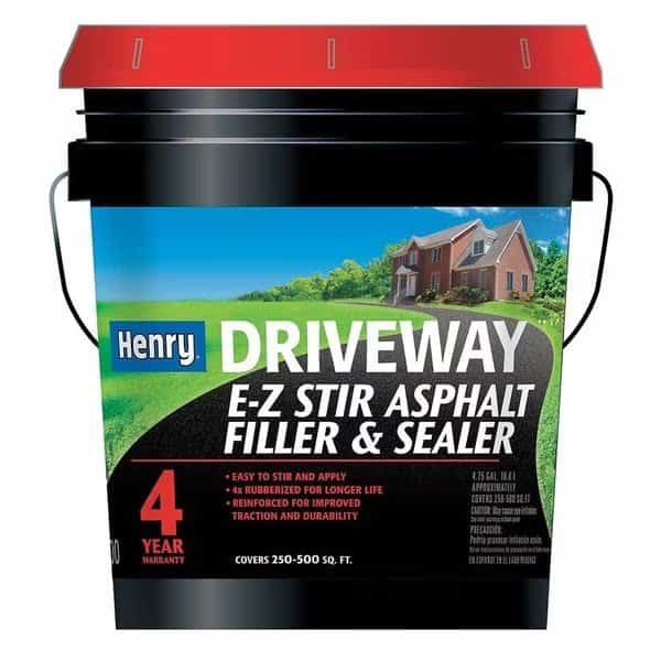5 gal. Asphalt Filler and Sealer, Flat Finish, Black Brown, 250 to 500 sq ft Coverage