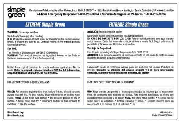 Secondary Label, Simple Green, Paper, PK10, SIMPLE GREEN, Mfr# 9510001000001