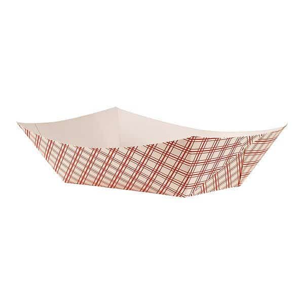 Paper Disposable Food Tray 10 lb., Red, Pk250