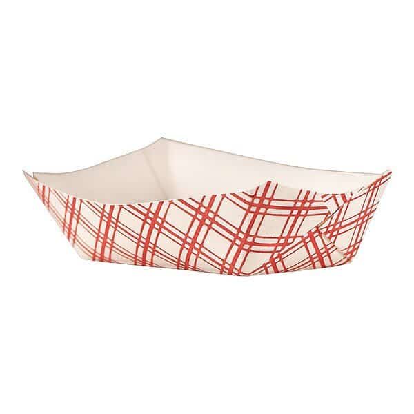 Paper Disposable Food Tray 1/2 lb., Red, Pk1000