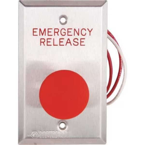 Emergency Push Button, 125VAC, 2-3/4" W