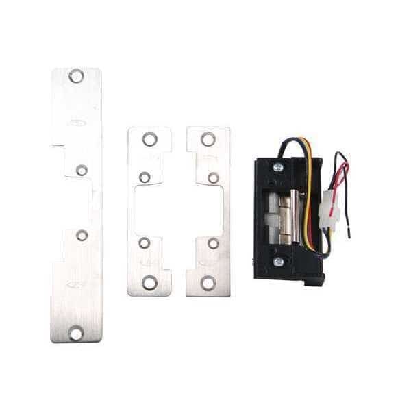 Electric Door Strike, Stainless Steel, Brushed, Includes: Trim Plate
