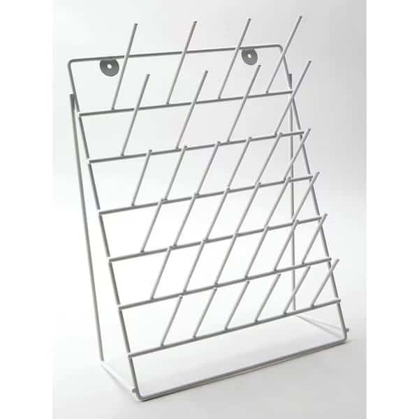 Drying Rack,Steel,White,Angled,32 Pegs, Mfr#: 559165-0005, DYNALON