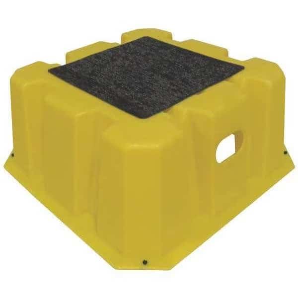 Step Stand, 1 Steps, 500 lb Load Capacity, 10 1/2 in Overall Height, Polyethylene, Yellow