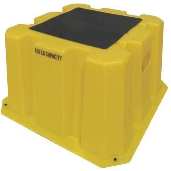 Step Stand, 1 Steps, 500 lb Load Capacity, 14 3/4 in Overall Height, Polyethylene, Yellow