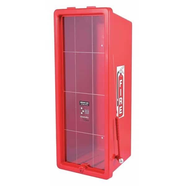 Fire Extinguisher Cabinet, For 20 lb Tank Weight, Surface Mount, 28.5 in Height, Keyed Lock